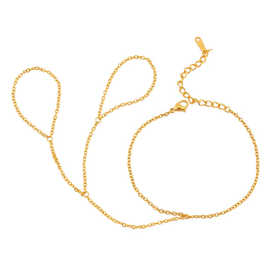 Finger Chain Bracelet – 18K Gold Plated Stainless Steel