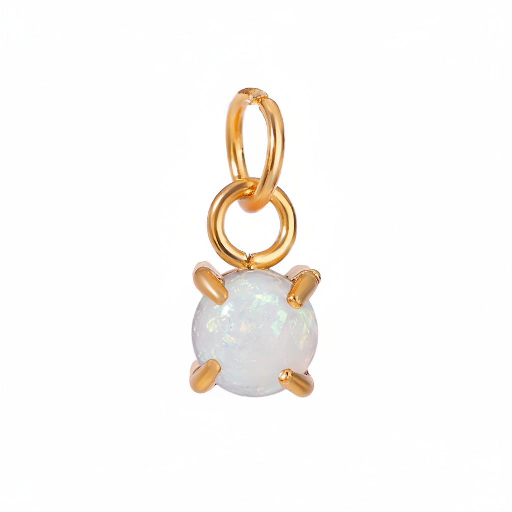 Birthstone Charm Pendant – 18K Gold Plated Stainless Steel