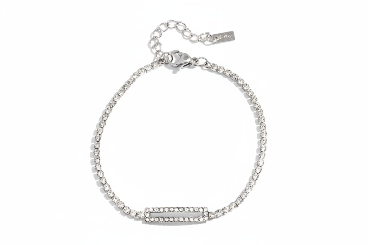 Zircon Chain Bracelet – 18K Gold Plated Stainless Steel