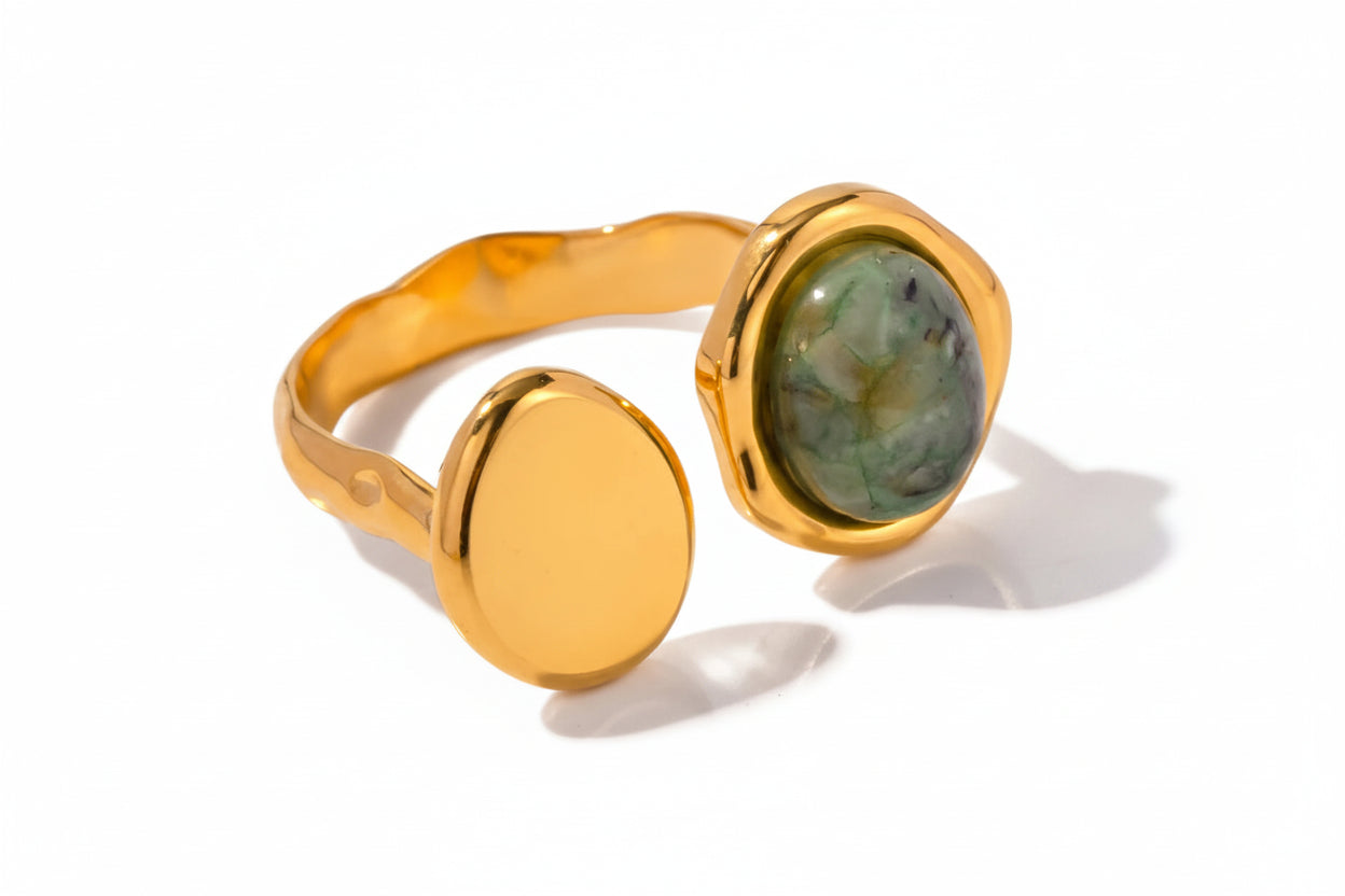 Statement Stone Ring Collection - 18K Gold Plated