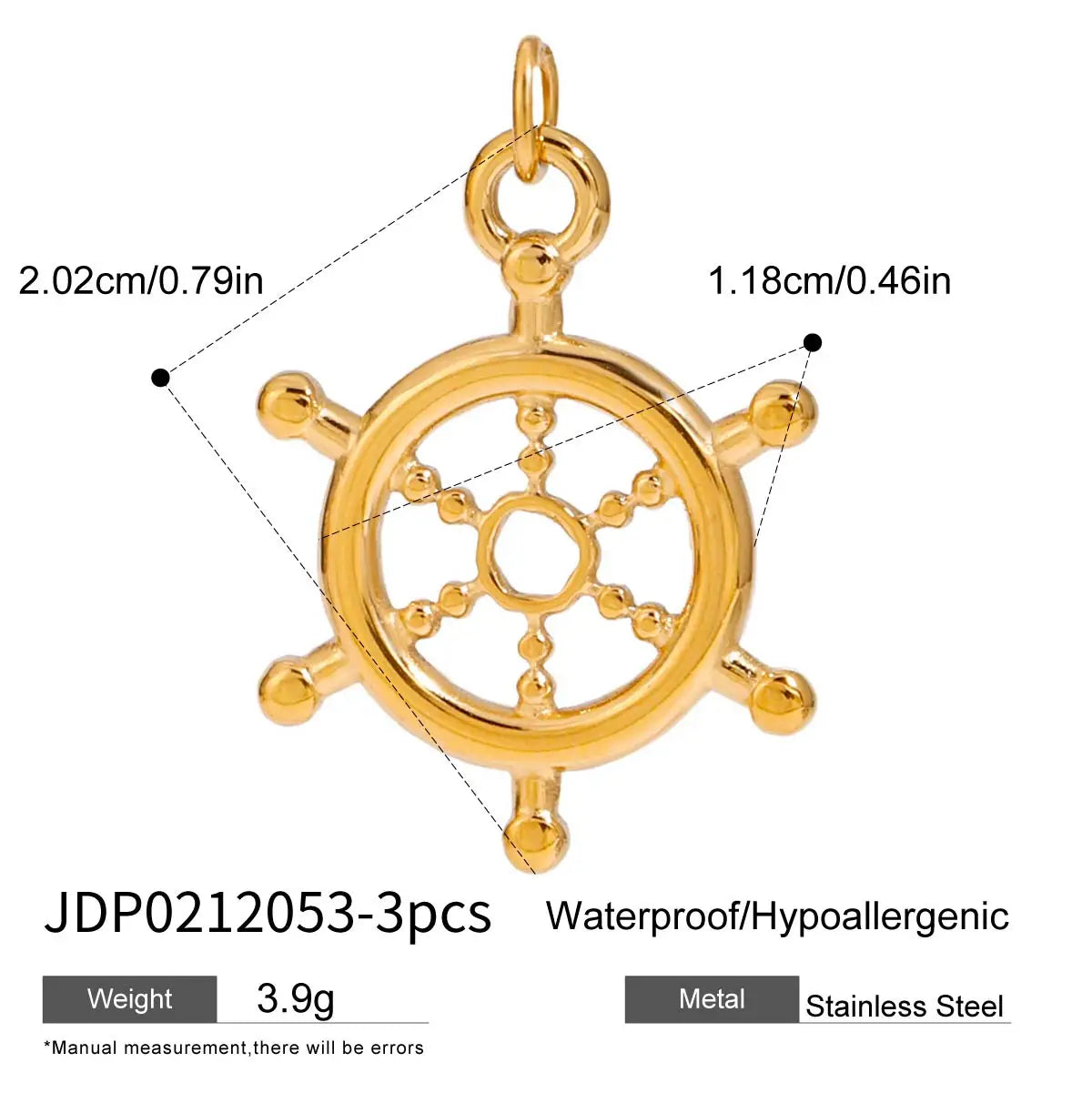 Zora Ocean Vacation 18K Gold Plated Stainless Steel Starfish Shell Pendant DIY Accessories Making Supplies for Necklace Bracelet