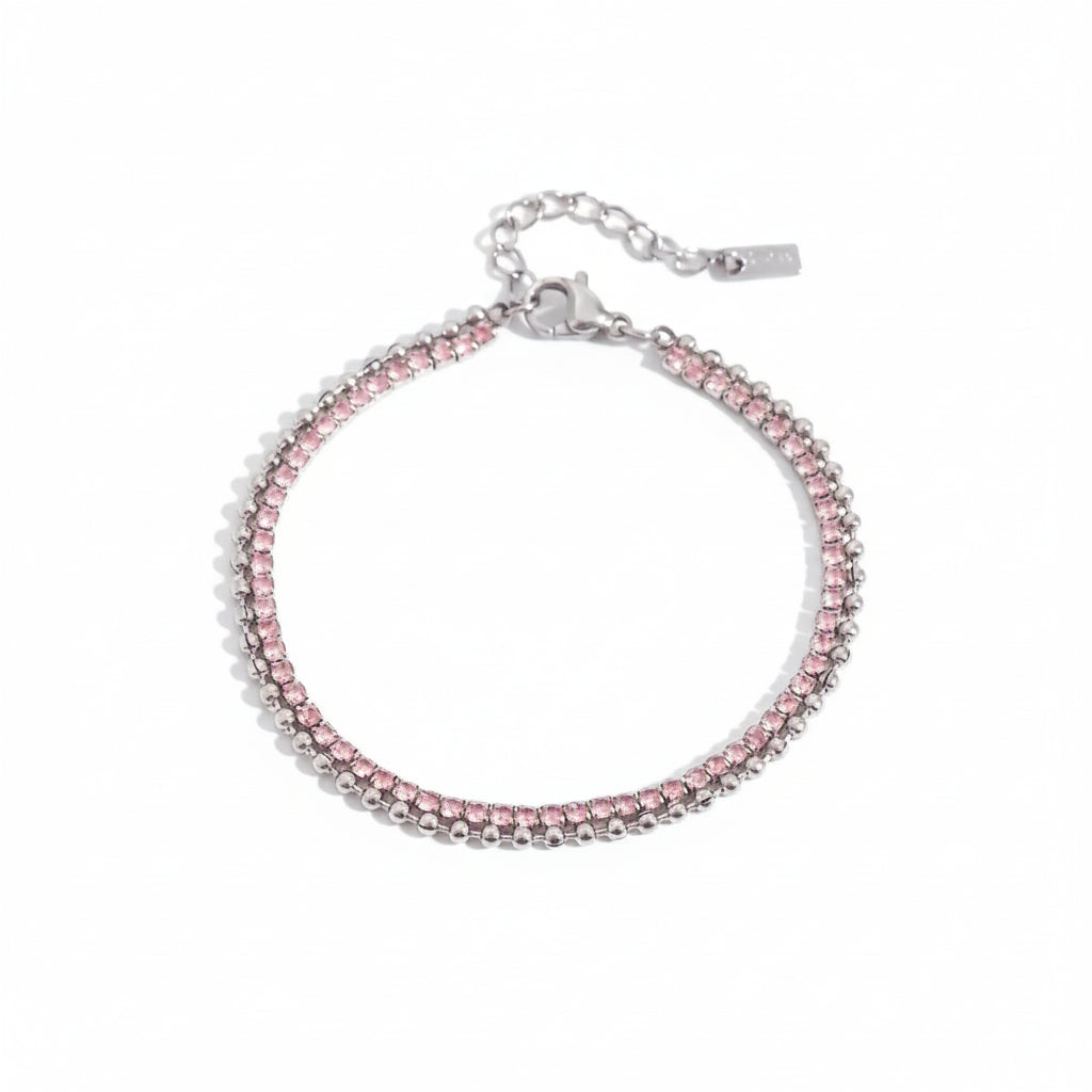 Zircon Chain Bracelet – 18K Gold Plated Stainless Steel