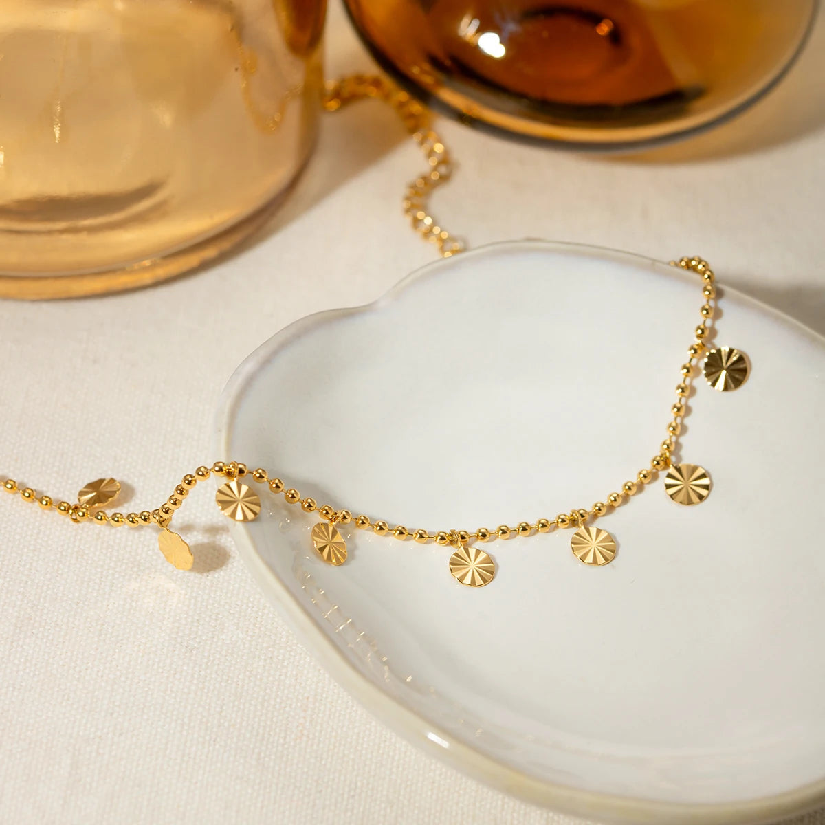 Petal Gold Anklet — 18K Plated Stainless Steel