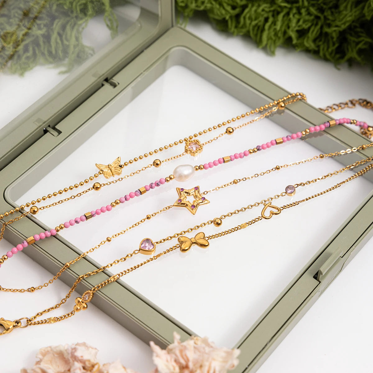 Delicate Charm Bracelet Collection - 18K Gold Plated