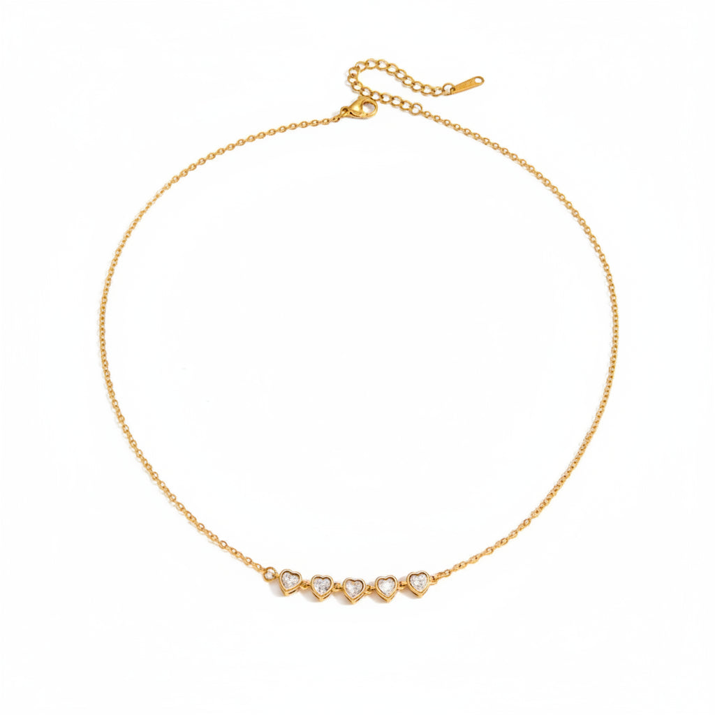 Heart Pendant Necklace – 18K Gold Plated Stainless Steel
