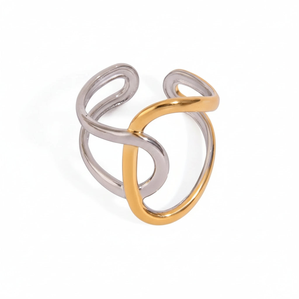 Irregular Wrap Open Ring – 18K Gold Plated Stainless Steel