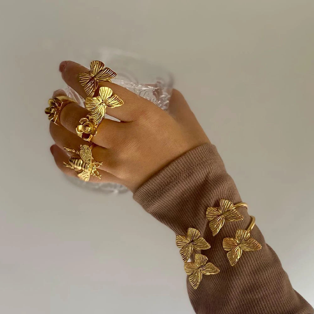 Butterfly Collection - 18K Gold Plated Jewelry Set