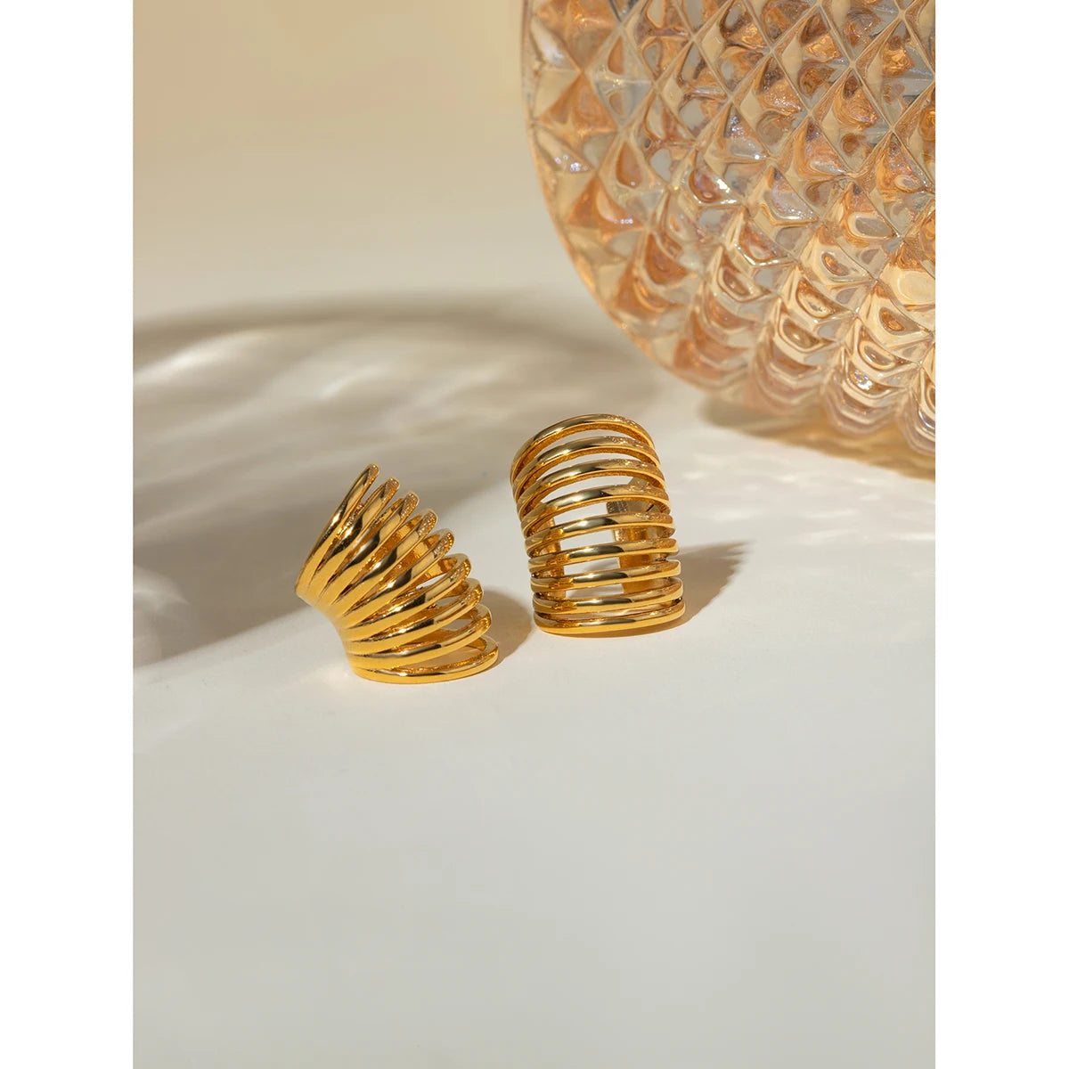 Spiral Ear Clips – 18K Gold Plated Stainless Steel