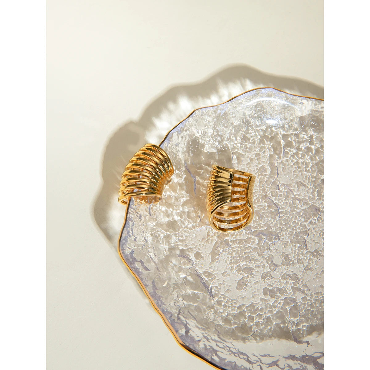 Spiral Ear Clips – 18K Gold Plated Stainless Steel