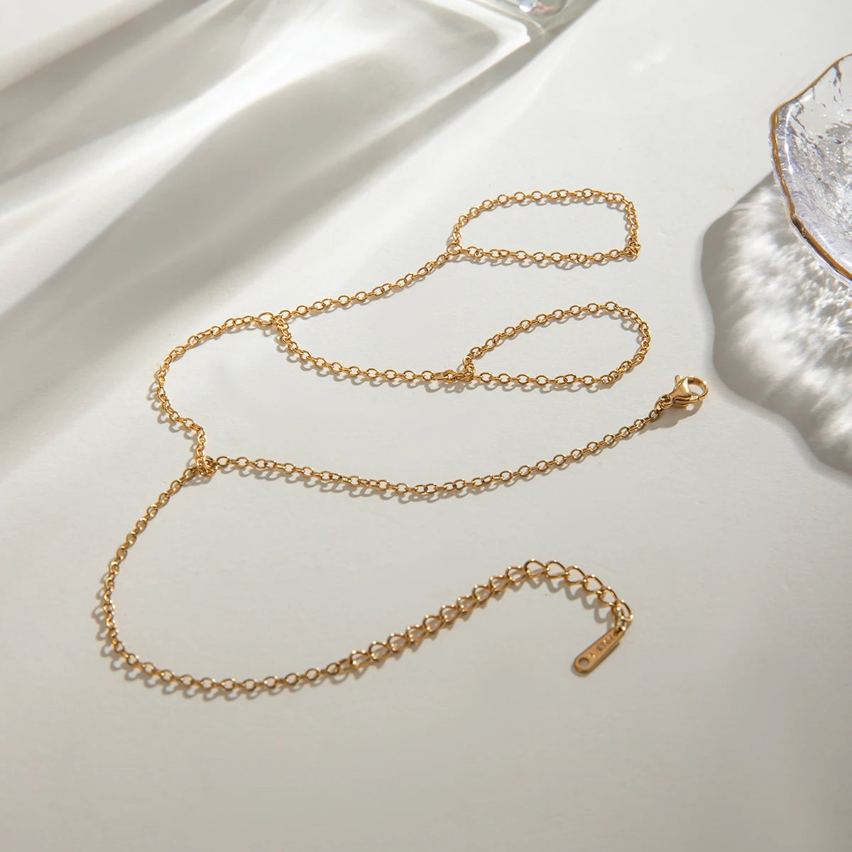 Minimalist 18k Gold Plated O-chain Finger Linked Bracelet Chain Stainless Steel Women Exquisite Jewelry Bijoux Femme