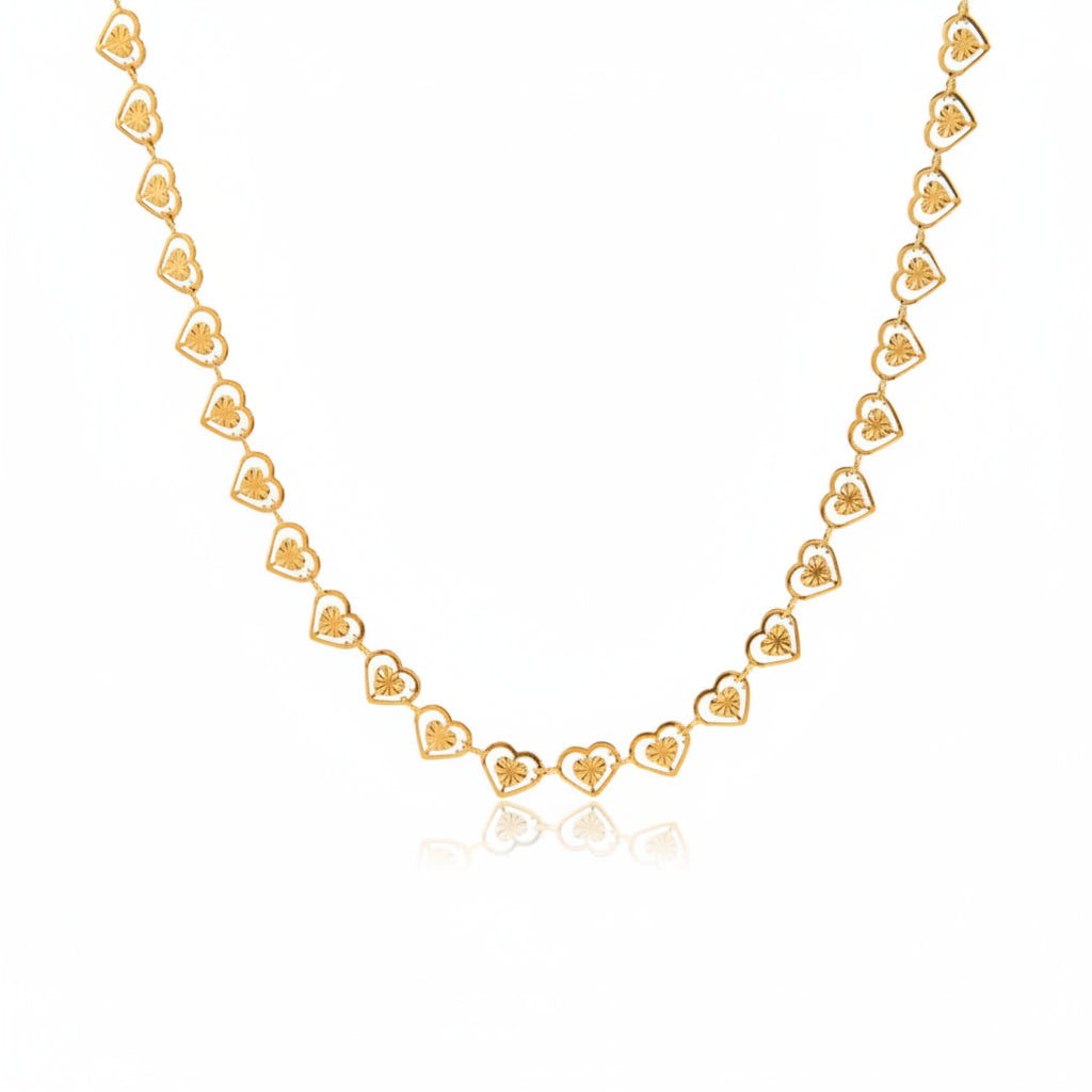 Heart Pendant Necklace – 18K Gold Plated Stainless Steel