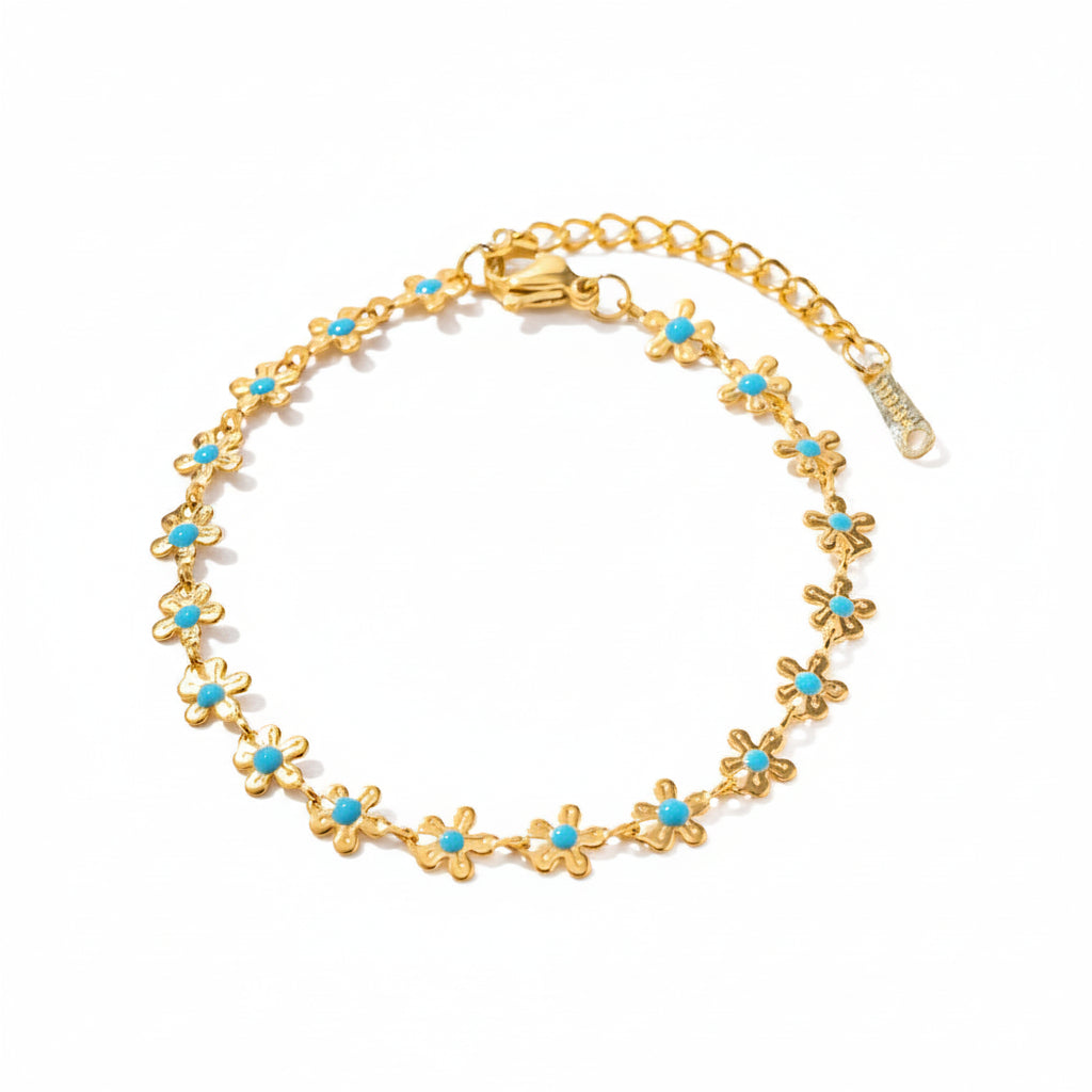 Daisy Chain Bracelet – 18K Gold Plated Stainless Steel