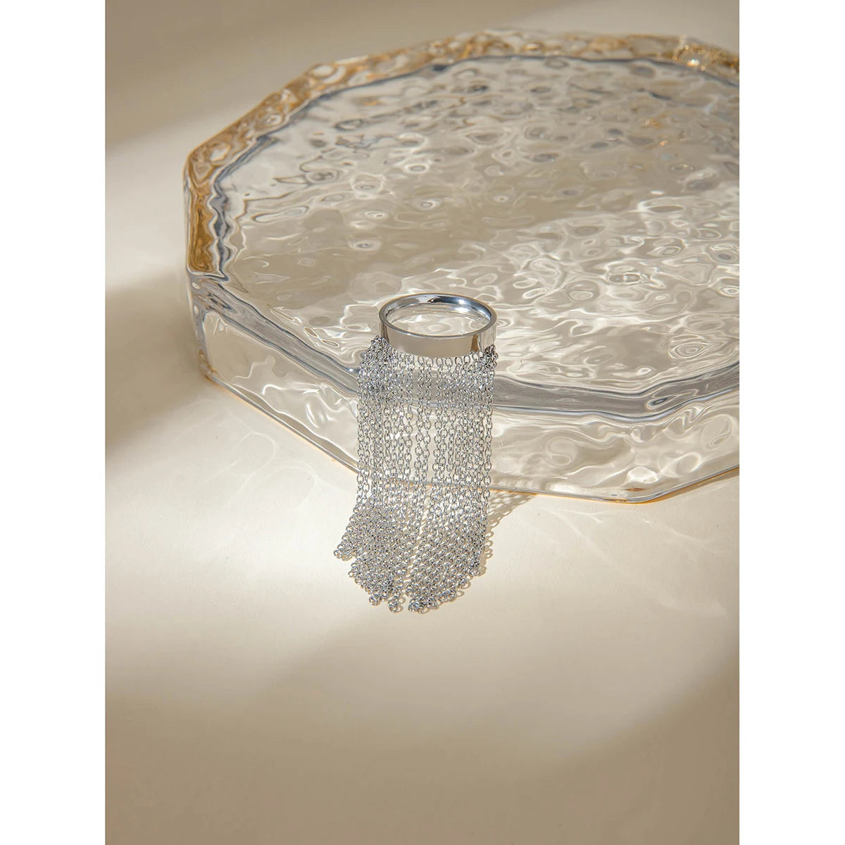 Chain Tassel Ring – 18K Gold Plated Stainless Steel