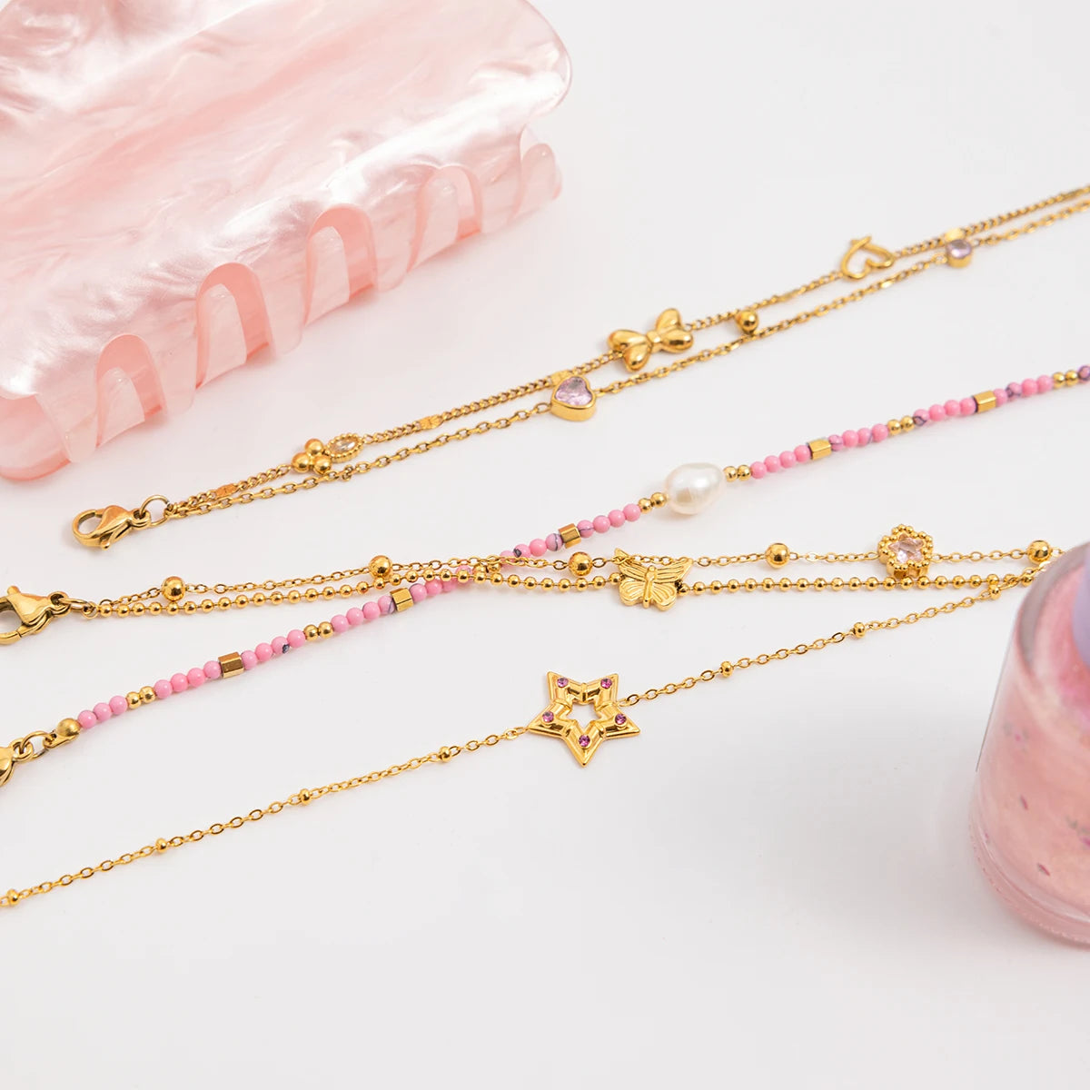 Delicate Charm Bracelet Collection - 18K Gold Plated