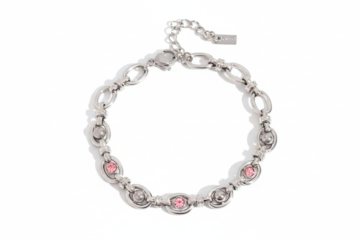 Zircon Chain Bracelet – 18K Gold Plated Stainless Steel