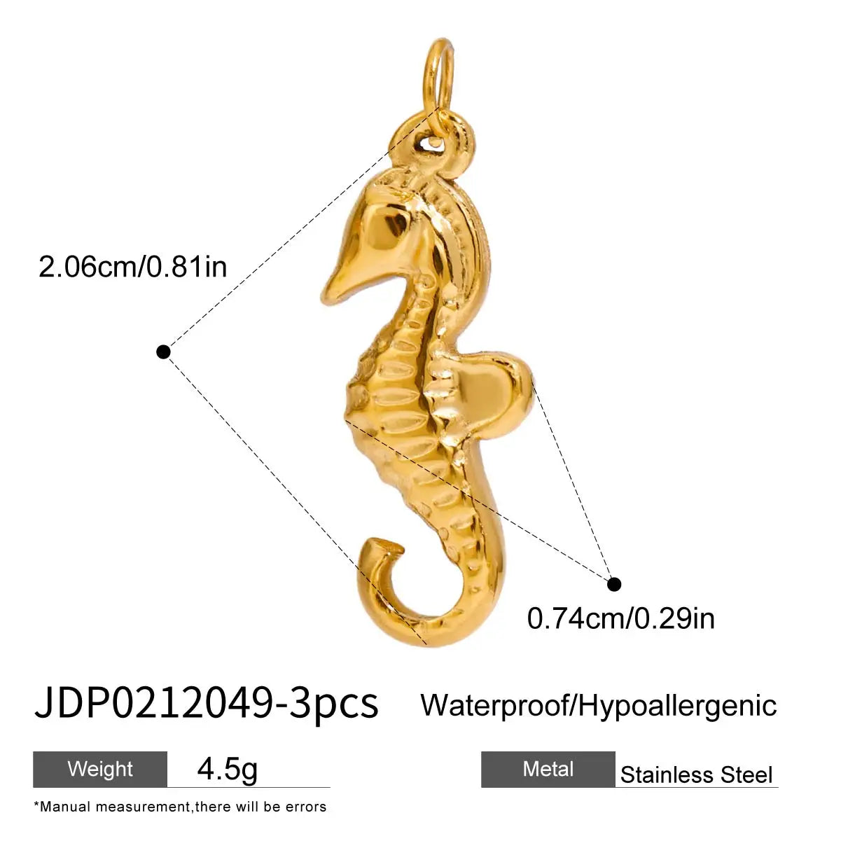 Zora Ocean Vacation 18K Gold Plated Stainless Steel Starfish Shell Pendant DIY Accessories Making Supplies for Necklace Bracelet