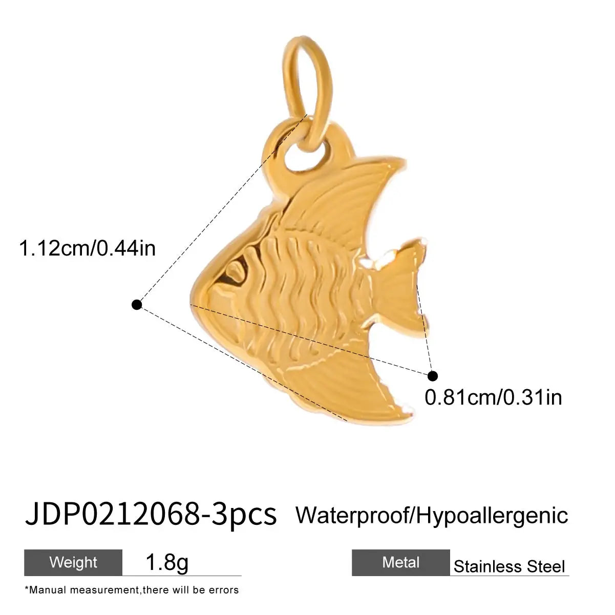 Zora Ocean Vacation 18K Gold Plated Stainless Steel Starfish Shell Pendant DIY Accessories Making Supplies for Necklace Bracelet