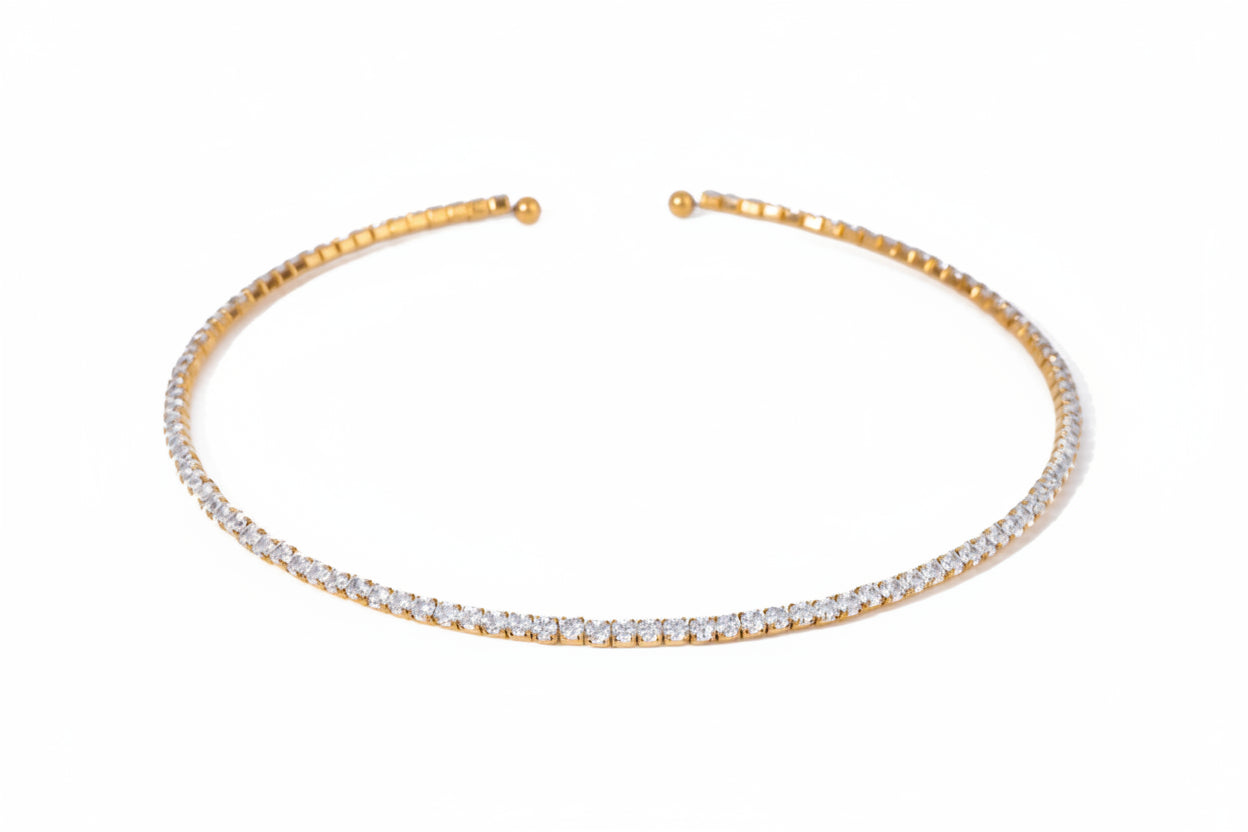Zircon Layered Bracelet – 18K Gold Plated Stainless Steel