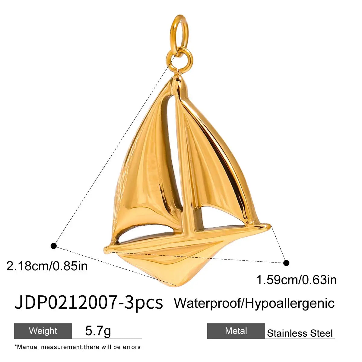 Zora Ocean Vacation 18K Gold Plated Stainless Steel Starfish Shell Pendant DIY Accessories Making Supplies for Necklace Bracelet