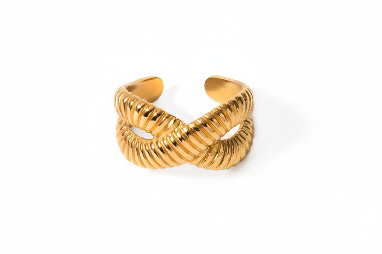 Signature Collection Open Ring - 18K Plated Stainless Steel