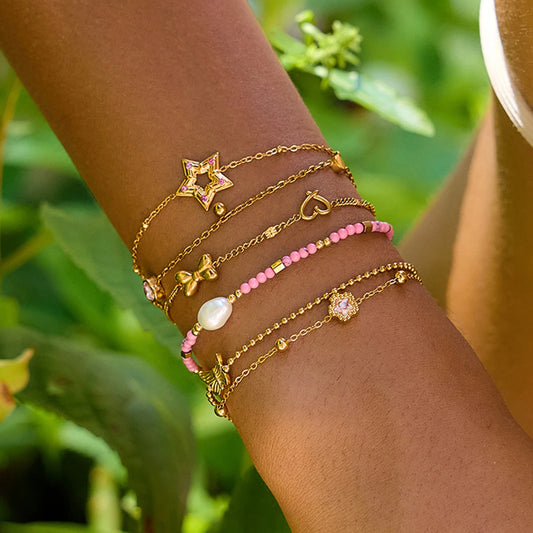 Delicate Charm Bracelet Collection - 18K Gold Plated