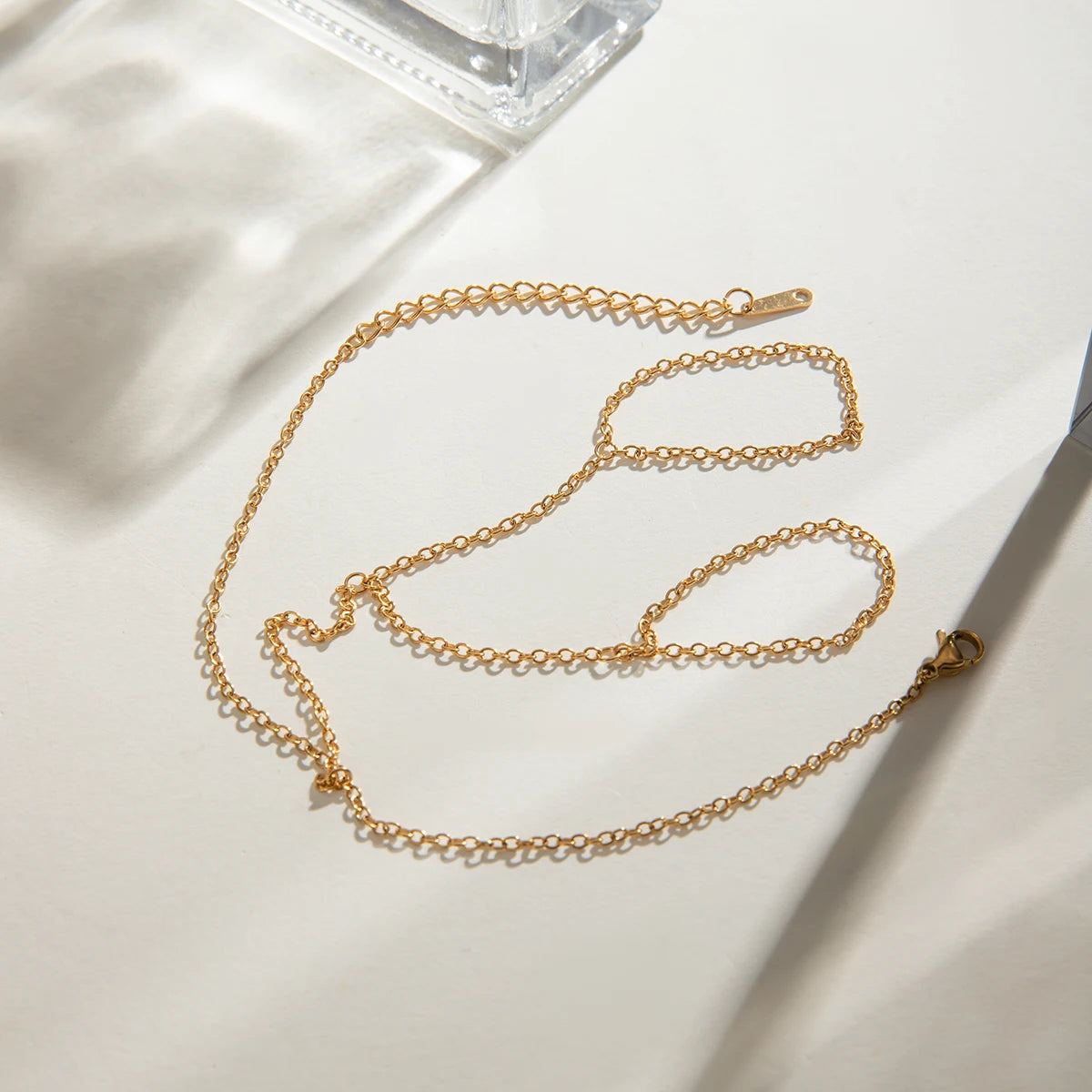 Minimalist 18k Gold Plated O-chain Finger Linked Bracelet Chain Stainless Steel Women Exquisite Jewelry Bijoux Femme